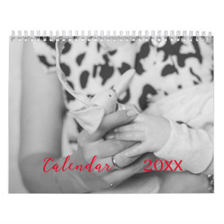 Calendrier photo rétro personnalisable et élégant.