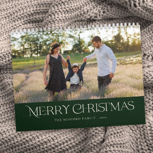 Calendrier Photo simple et élégante Fleur de Noël Retour