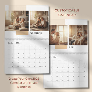 Calendrier photo simple moderne 