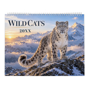 Calendrier Photographie de faune sauvage de chats sauvages