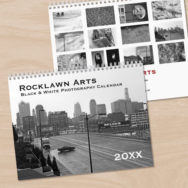 Calendrier Photographie noir et blanc 2025 (Fine Art Black & White Photography Calendar, front/back)
