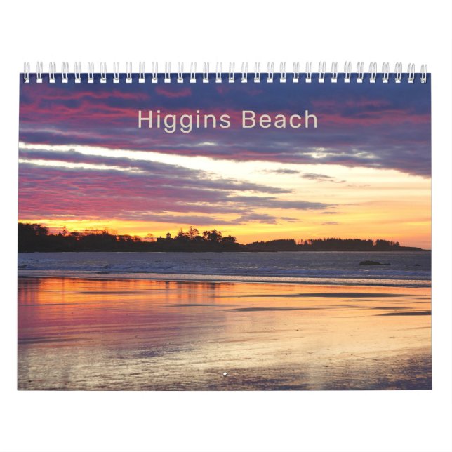 Calendrier photographique de Higgins Beach Maine 2 (Protection)