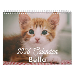 Calendrier Photos de chats personnalisés 2026 Créez les vôtre