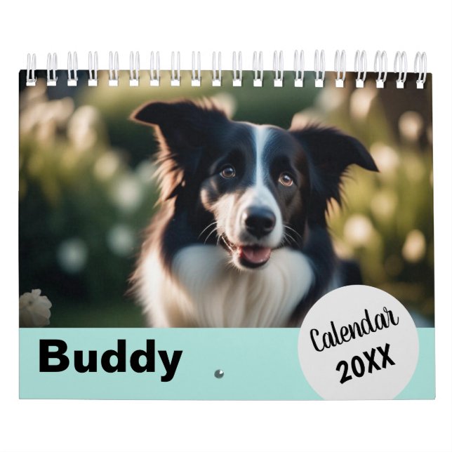 Calendrier Photos de chien personnalisées Année de animal de  (Protection)