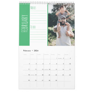 Calendrier Photos de famille Bright and fun Notes et faire la