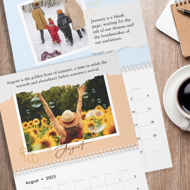 Calendrier Photos de famille Citation personnalisée Unique Co (Créateur téléchargé)