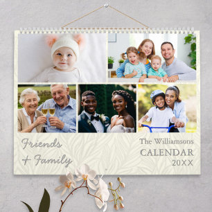 Calendrier Photos de famille et d'amis personnalisées crème