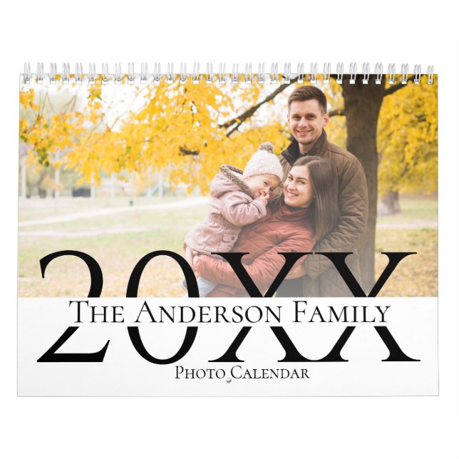 Calendrier Photos de famille personnalisées Année 20XX Calend (Protection)