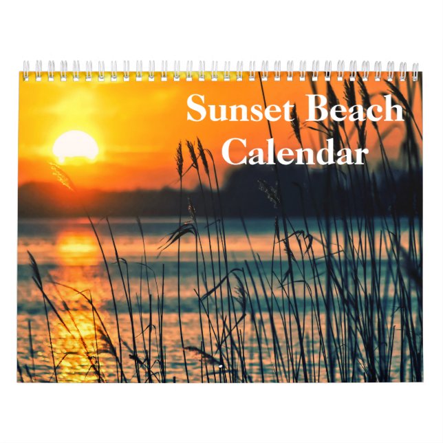 Calendrier Photos de plage au coucher du soleil 2025 (Protection)