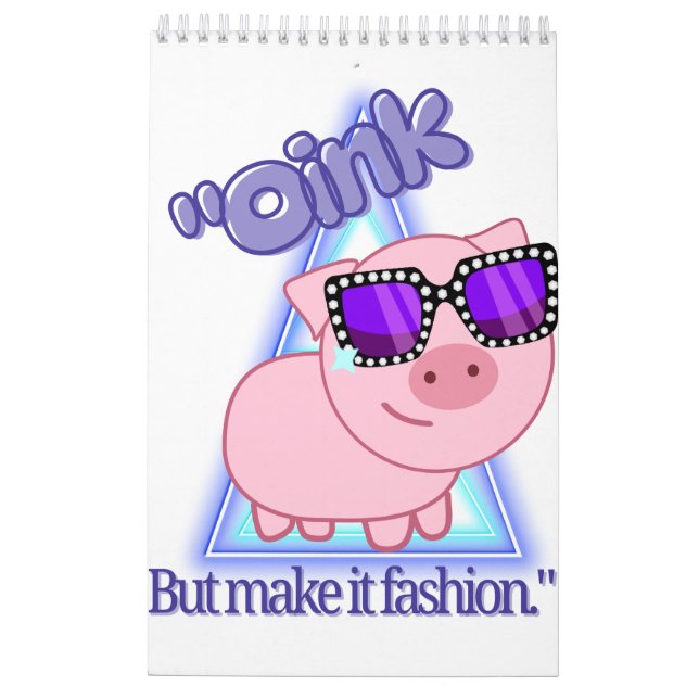 Calendrier piggy calendar (Dos)