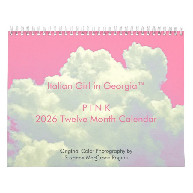 Calendrier PINK - 2026 Twelve Month Calendar (Protection)