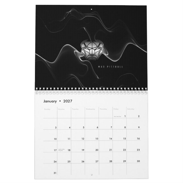 CALENDRIER PITBULL FOU (Jan 2027)