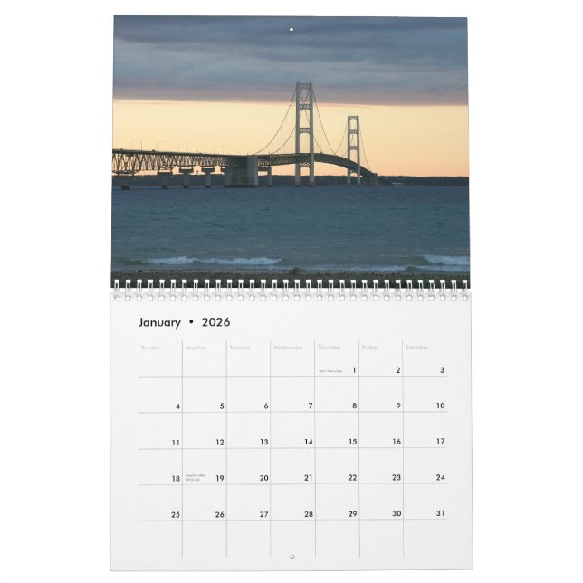 Calendrier pittoresque du Michigan 2008 (Jan 2026)