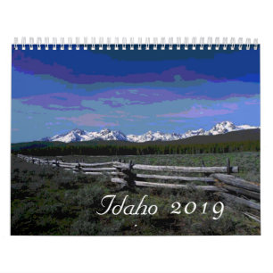 Calendrier pittoresque Idaho artistique 2019