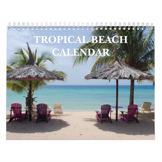 Calendrier Plage tropicale 2025 (Protection)