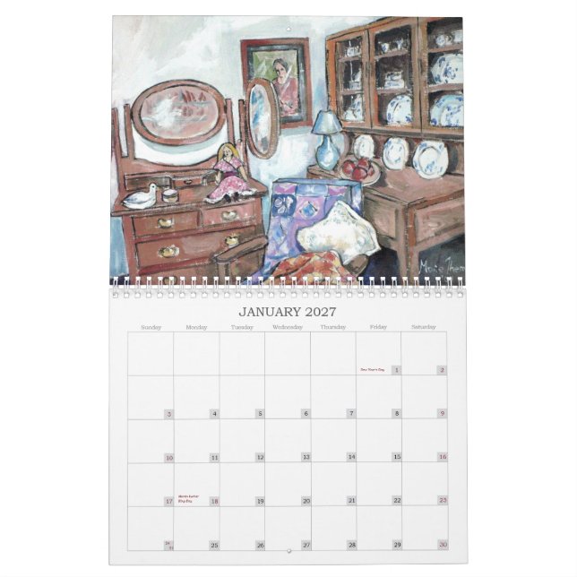 Calendrier Plaisirs de pays (Jan 2027)