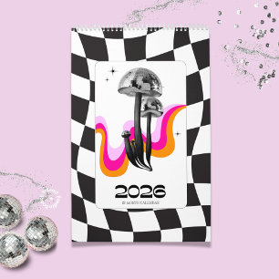 Calendrier Planificateur de bureau Disco Champignon 2026 Y2K