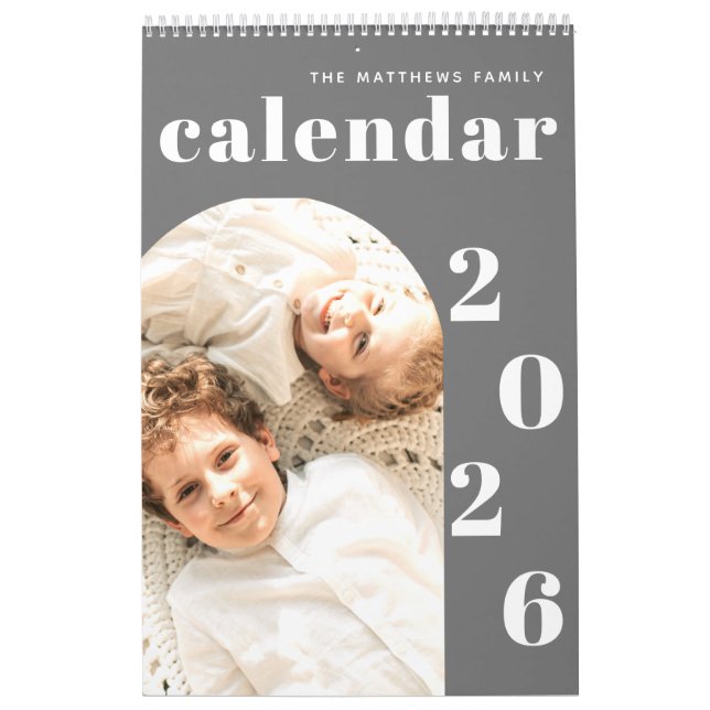 Calendrier Planificateur photo personnalisé minimaliste simpl (Protection)