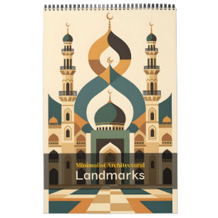 Calendrier Points de repère architecturaux minimalistes