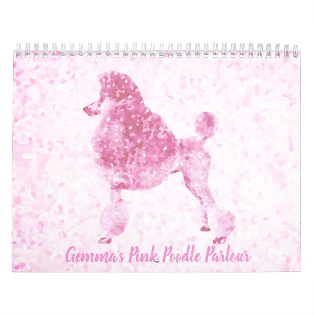 Calendrier Poodle rose (Protection)