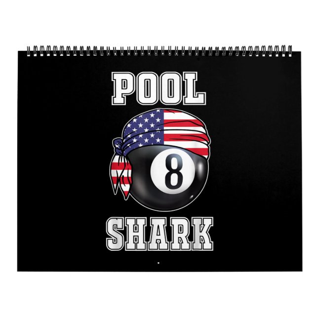 Calendrier Pool Shark Jersey Cool Gift Top Bar Billard (Protection)