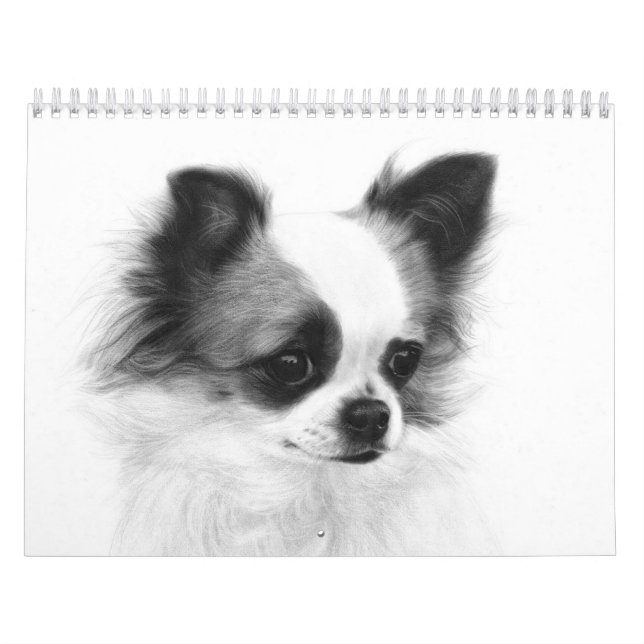 Calendrier Portraits de Chihuahua peints à la main (Protection)
