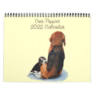 Calendrier portraits de chiot peintures de portraits de chien