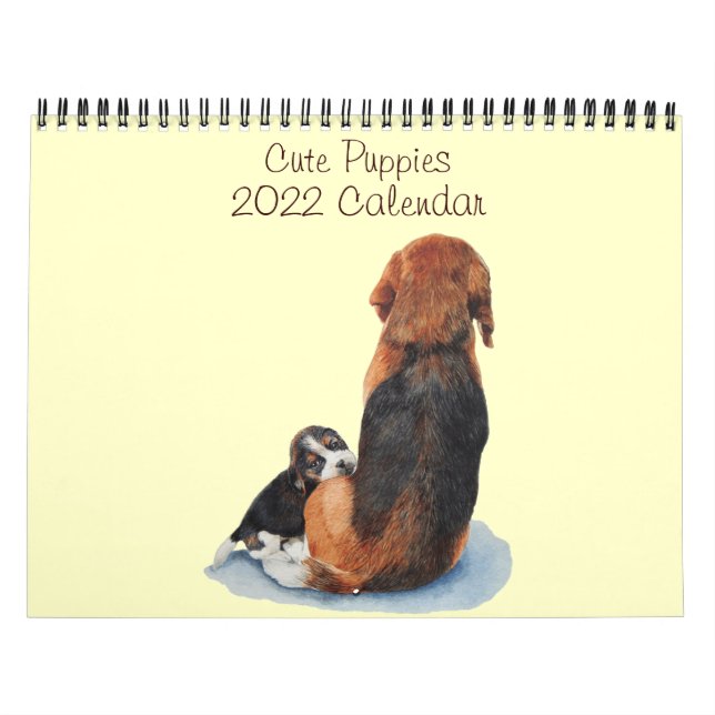 Calendrier portraits de chiot peintures de portraits de chien (Protection)