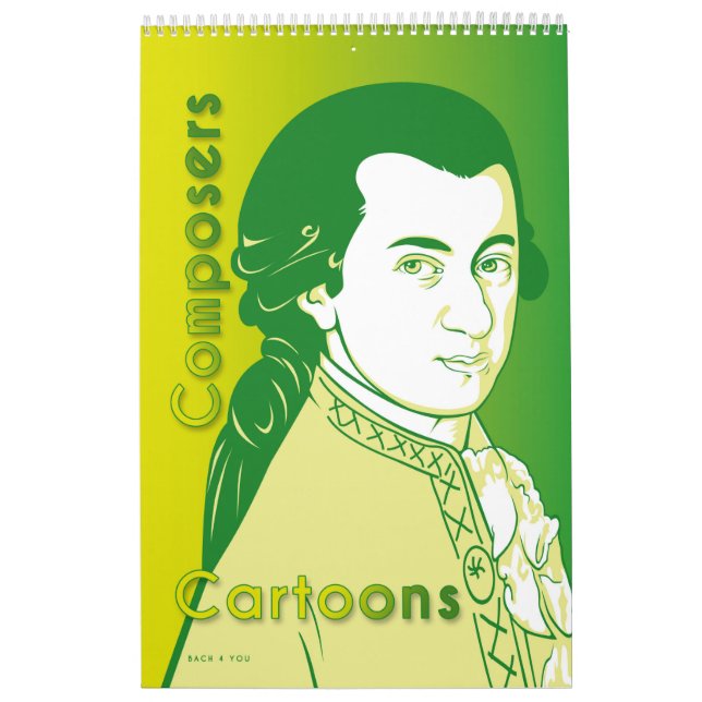 Calendrier Portraits De Compositeurs Classiques, Style Cartoo (Protection)