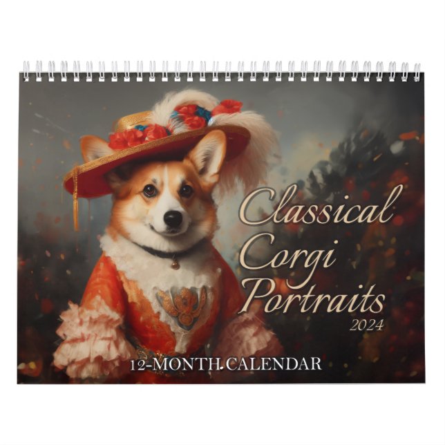 Calendrier Portraits de Corgi classiques (Protection)