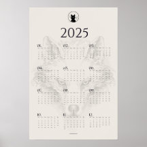 Calendrier Poster Croquis du Loup 2025 | "Dies Ira