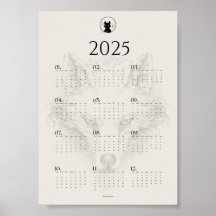 Calendrier Poster Croquis du Loup 2025 | "Dies Ira