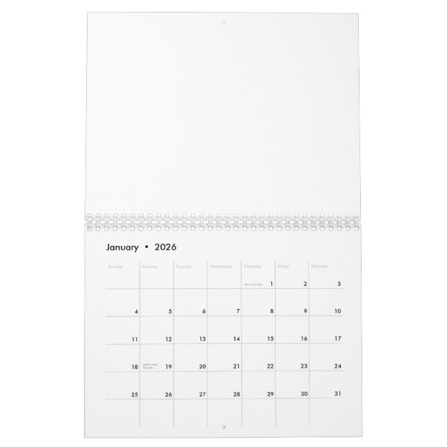 Calendrier Poster de animal noir rose de léopard avec le (Jan 2026)