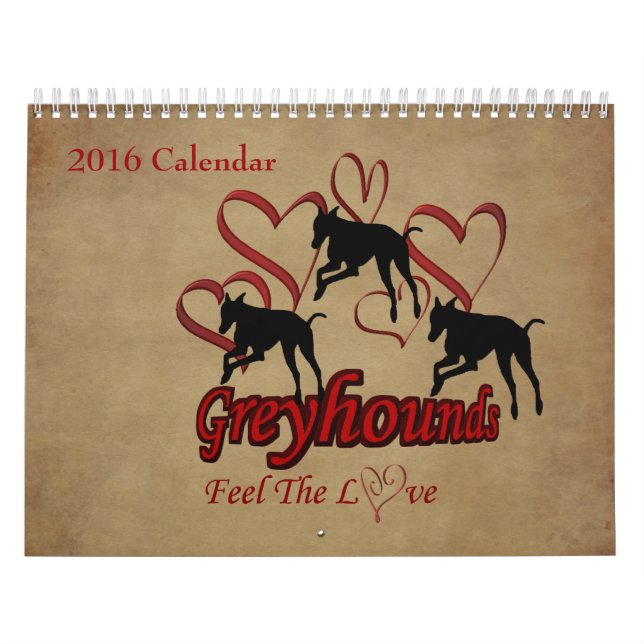 Calendrier Pour L'Amour De Greyhounds (Protection)