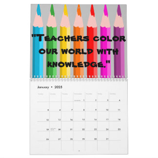 Calendrier pour les enseignants