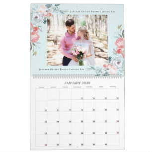 Calendrier Première année des jeunes mariés   Collage photo M