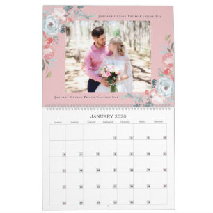 Calendrier Première année des jeunes mariés   Collage photo M