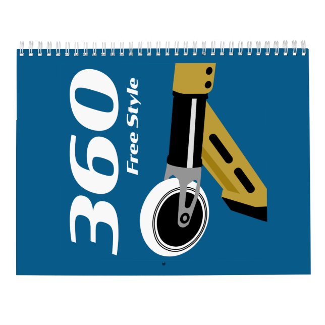 Calendrier Pro Scooter Free Rider Traces (Dos)