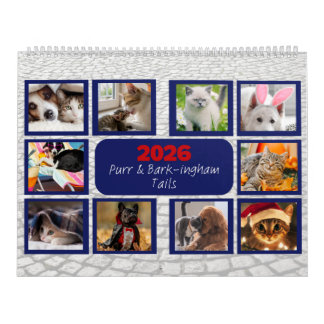 Calendrier 'Purr & Bark-ingham Tails' Pet Custom