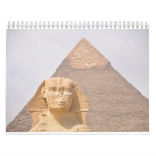 Calendrier Pyramides de Gizeh Sphinx Pharaon Égypte ancienne 