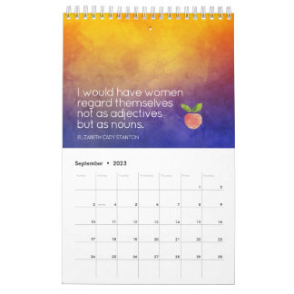 Calendrier Quote féministe minimaliste tendance Aquarelle Art