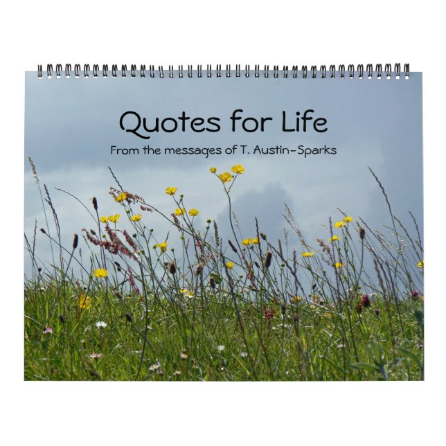 Calendrier Quotes for Life calendar Option A (Protection)