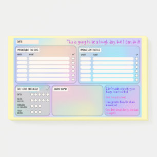 Calendrier quotidien pour Post-It de concentration