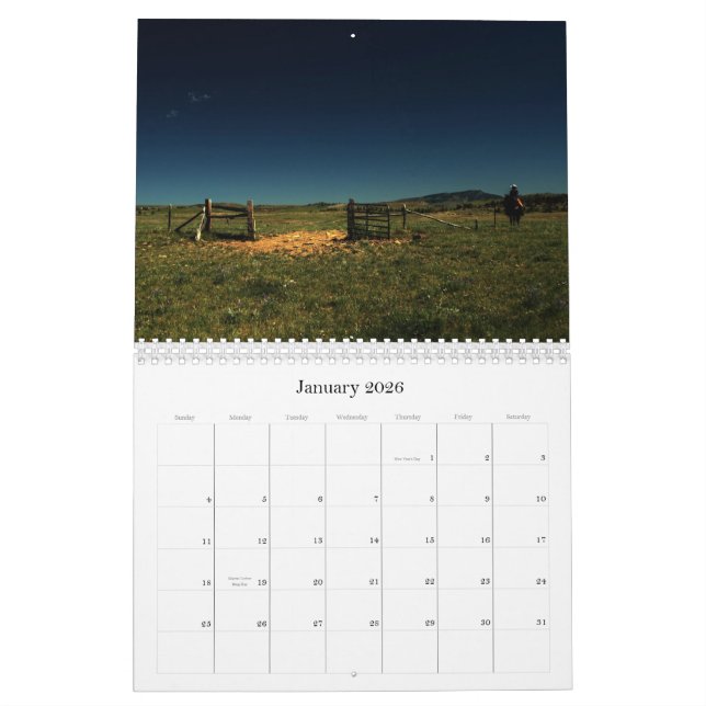 Calendrier Ranch de Sweetgrass (Jan 2026)