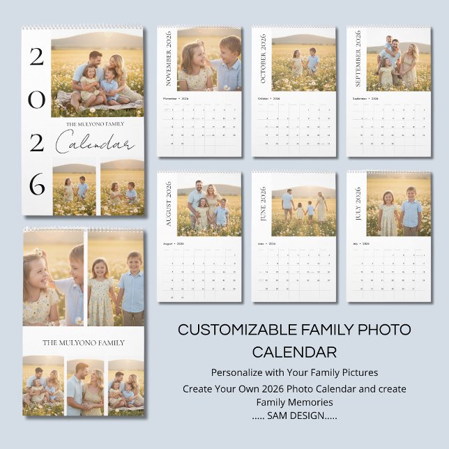 Calendrier Relaxed Family Moments 2026 Photo Calendar (Créateur téléchargé)
