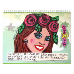 calendrier REMPLI de MAUVAIS ART de FILLE