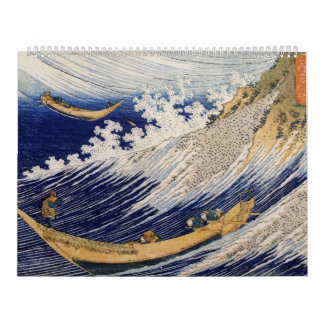 Calendrier Ressacs par Katsushika Hokusai