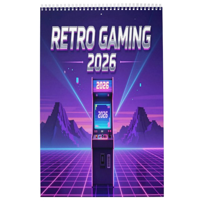Calendrier Retro Gaming 2026 Calendar (Protection)