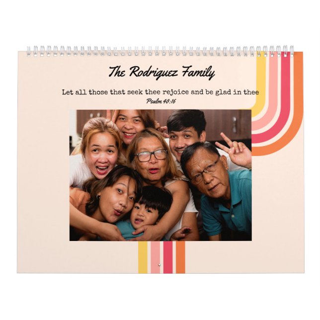 Calendrier Retro Super Vagues Bible Verse 12 Galerie de photo (Protection)