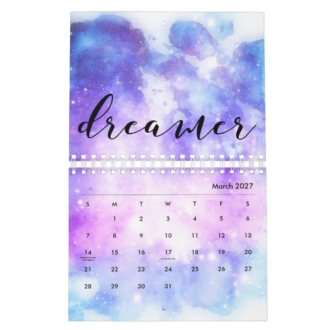 Calendrier Rêveur (Mar 2027)